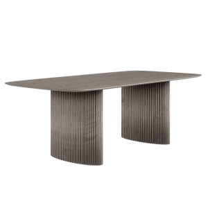 Стол овальный Denver 200, шпон / две опоры