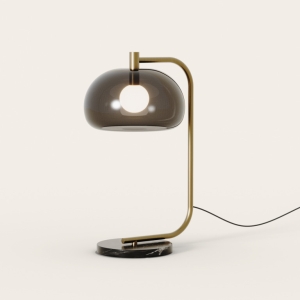 Настольная лампа Cloud зелено-коричневое стекло/золотой металл