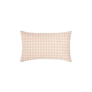 Yanil Чехол на подушку 100% хлопок розовые и бежевые квадраты 30 x 50 см