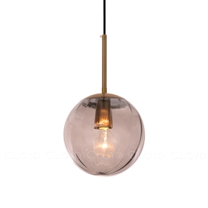 Подвесной светильник Cloyd BRINN-A P1 / Ø20 см - латунь - дымчатый (арт.11424)