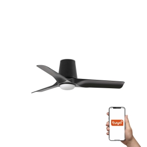 Потолочный вентилятор HEY TUB S Ш900MM черный 3 P LED 10W CCT TUYA