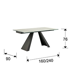 Раздвижной обеденный стол Alai белый от интернет-магазина IDODOM.RU