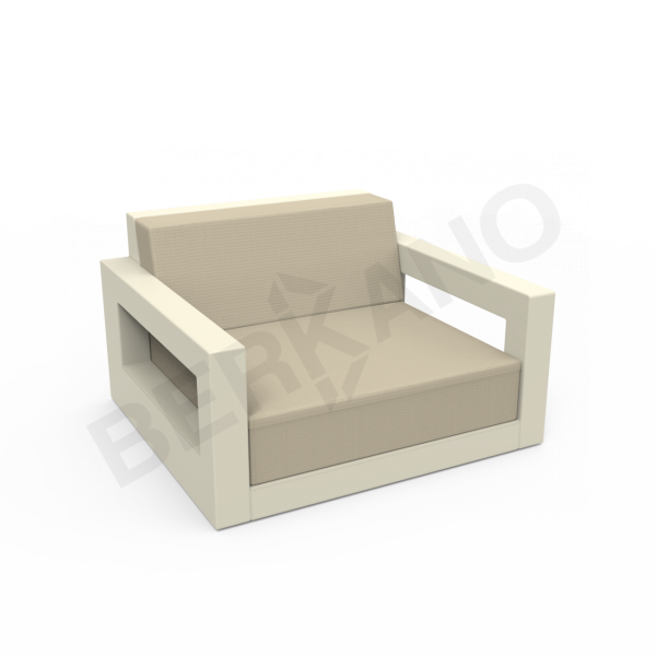 Кресло Quarter lounge с подушками Bone коричневого цвета, аксессуар бежевого цвета