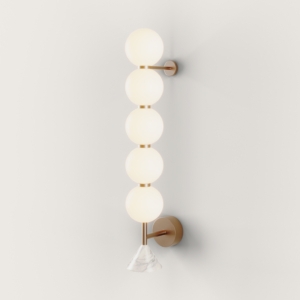 Настенный светильник Soko L золотой металл/белый мрамор