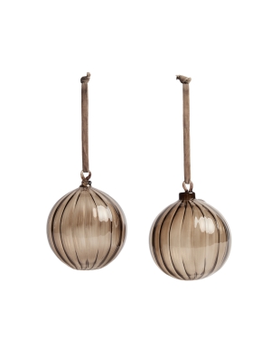 Набор из 2 шаров Oranel из переработанного коричневого стекла диаметром 9,5 см