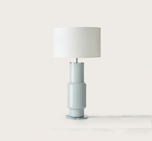 Настольная лампа Noa хромированный металл + белый абажур 801011/41