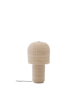 Настольная лампа Neuda из ротанга с прозрачным покрытием и адаптером для Великобритании