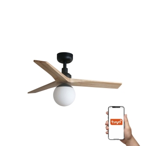 Потолочный вентилятор KLIM S Ш925MM черный/сосна 3 PALAS 1xE27 TUYA