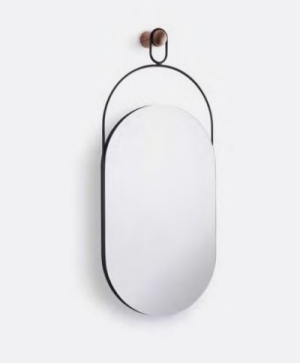 Зеркало Eslabon орех/черный металл