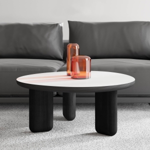 Журнальный столик Momo D800 массив / пластик fenix белый