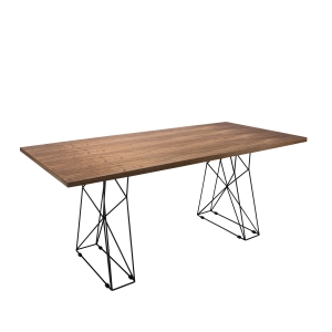 Прямоугольный обеденный стол MI2007T/1107 с ножками из черной стали