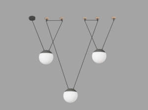 Подвесной светильник MINE SPACE серый 3 LUCES PERSONALIZADO