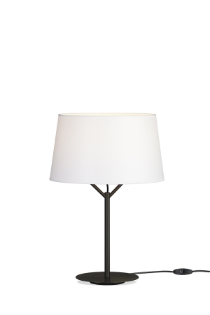 Настольная лампа Jerry Ø35 черный/белый абажур