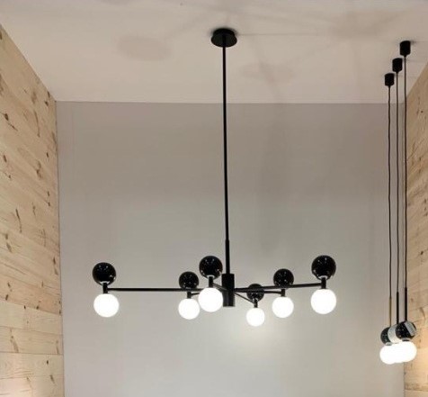 Люстра Dalt 6L черный металл - черный мрамор от интернет-магазина IDODOM.RU