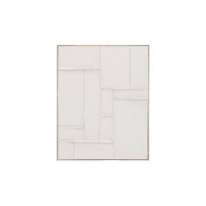 Klis Картина из белого льна с геометрическими фигурами, 80 х 100