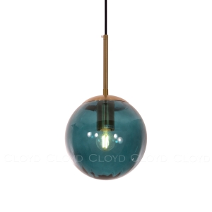 Подвесной светильник Cloyd BRINN-A P1 / Ø20 см - латунь - синий (арт.11422)