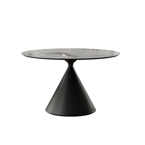 Стол круглый AXIS 120, керамика глянцевая, белая