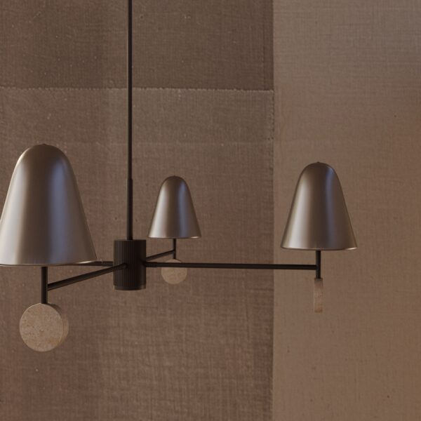 Люстра Stor 5L отделка травертин от интернет-магазина IDODOM.RU