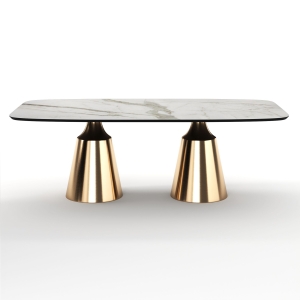 Стол овальный Lucas 230, керамика матовая, белая