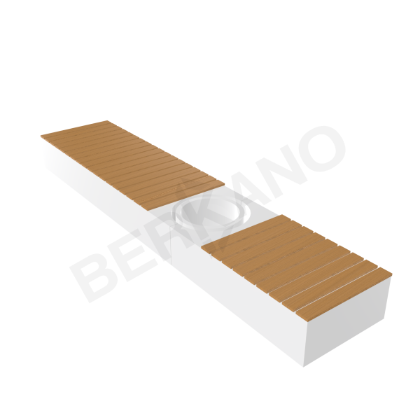 Модульная скамья Tub Snow White