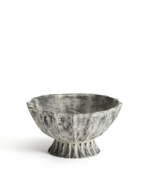 Ваза Valura из папье-маше серая Ø 26 см