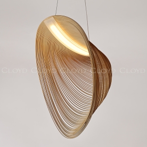 Подвесной светильник Cloyd FUETE P1 / шир. 60 см - дерево - белый (арт.11414)