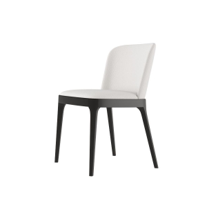 Стул Magda без стежек, массив бук, рогожка белый