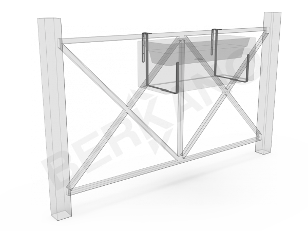Комплект для крепления кашпо к перилам