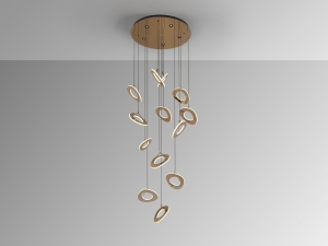 Mirena Люстра 13L розовое золото