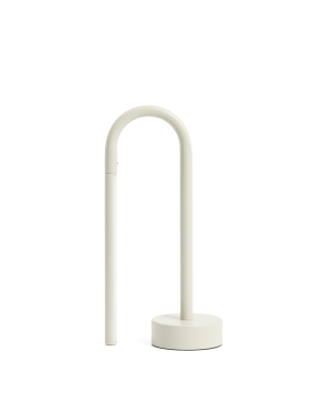 Переносная настольная лампа Bow из серого алюминия