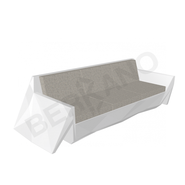 Диван Quaro с подушками Snow White, Bone Brown