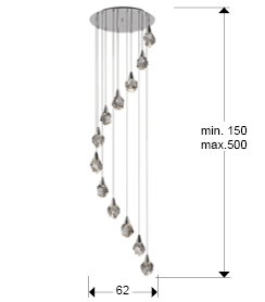 Люстра Aquaria 12L хром от интернет-магазина IDODOM.RU