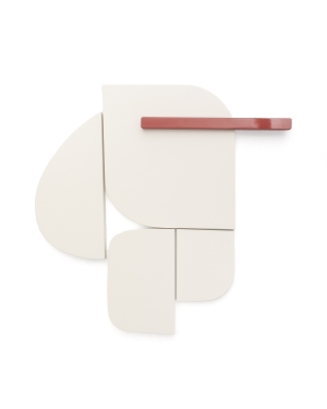 Настенная панель Danei бело-красная 50 x 30 см