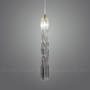 Подвесной светильник Cloyd ICEBERG-B P1 / Ø5 см - латунь - прозрачн. стекло (арт.11641)