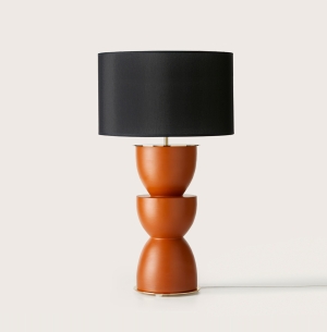 Настольная лама Metric латунный металл, черный абажур 801021/41