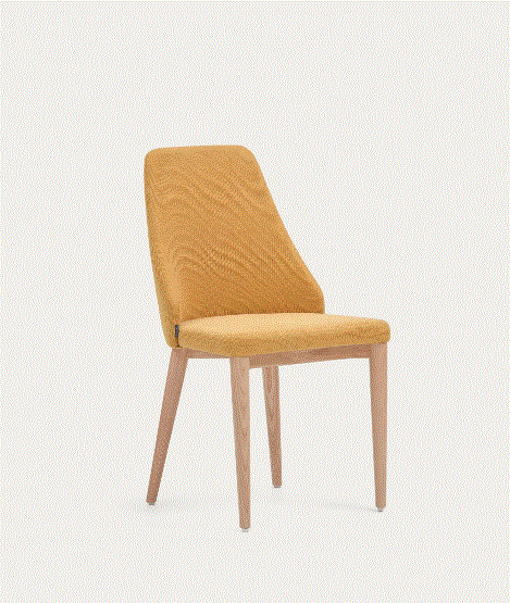 Rosie Стул из горчичной синели с ножками из массива ясеня от интернет-магазина IDODOM.RU