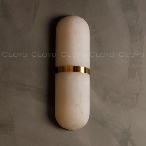 Бра Cloyd DILEMMA-B W1 / выс. 40 см - алебастр - латунь (арт.20802)