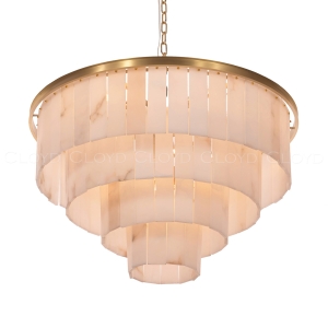 Люстра Cloyd HERCULANUM-B C16 / Ø80 см - алебастр - латунь (арт.11141)