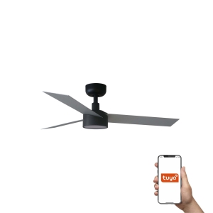 Потолочный вентилятор CRUISER S Ш1060MM черный/алюминиевый 3 P 18W LED DIM TUYA