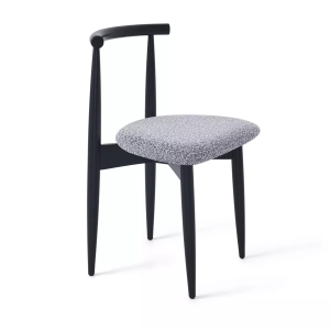 Стул Diana, бук натуральный (эмаль черная), серый