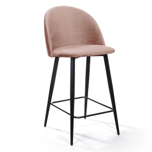 Стул полубарный Thomas, бархат бежевый 5