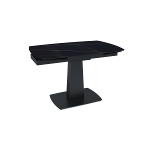 Стол раскладной Vega (120+30+30), бронированная керамика 12 мм, матовая Black Gold