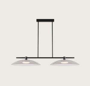 Подвесной светильник Betty C1338/2 черный металл/прозрачное стекло