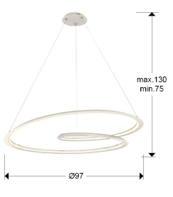 Подвесной светильник Looping белый Ø97 от интернет-магазина IDODOM.RU