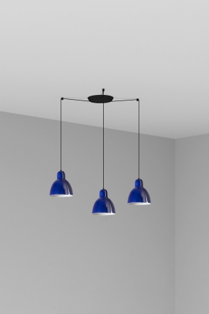 Подвесной светильник Venice 3L кобальтово-синего цвета