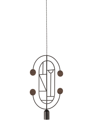 Подвесной светильник Wooden Dots WDS04 graphite/walnut