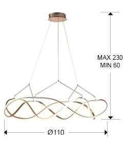 Подвесной светильник Molly 110Ø розовое золото DIM от интернет-магазина IDODOM.RU