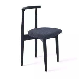 Стул Diana, бук натуральный (эмаль черная), темно-серый