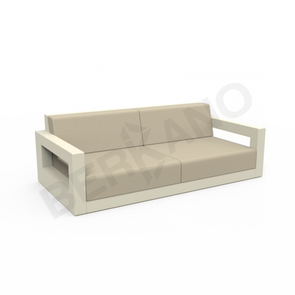 Диван Quarter lounge с подушками Bone коричневого цвета, аксессуар бежевого цвета