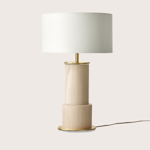 Настольная лампа Atina золотой металл, белый абажур 801011/36